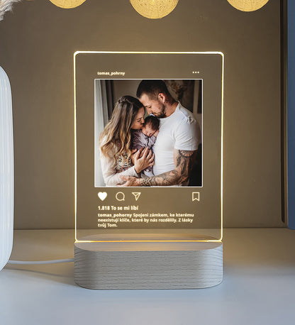 Instagramová lampička s Vaší fotkou (3D efekt)